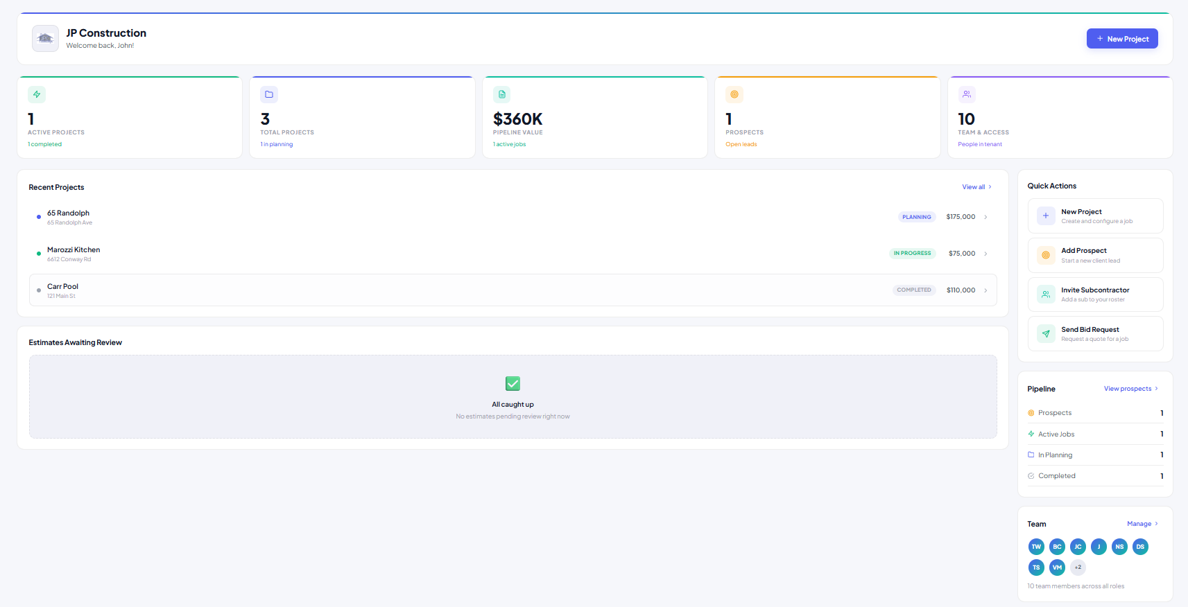 Settings and templates screenshot